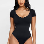 Light Compression Short Sleeve Seamless Bodysuit Shapewear