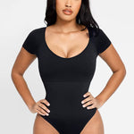 Light Compression Short Sleeve Seamless Bodysuit Shapewear