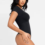 Light Compression Short Sleeve Seamless Bodysuit Shapewear