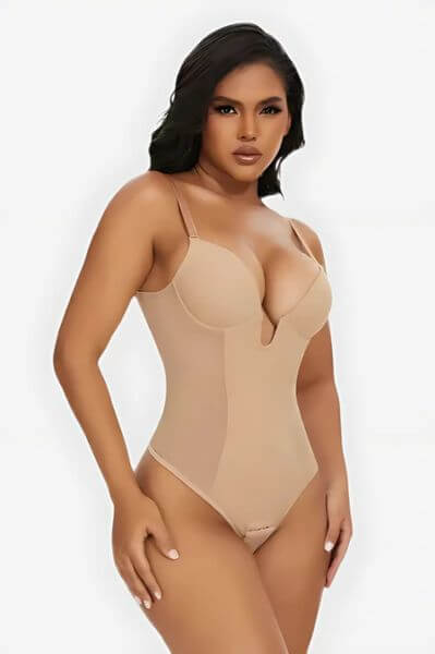 Low Back Multiway Straps Plunge Bodysuit Shapewear