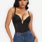 Low Back Multiway Straps Plunge Bodysuit Shapewear