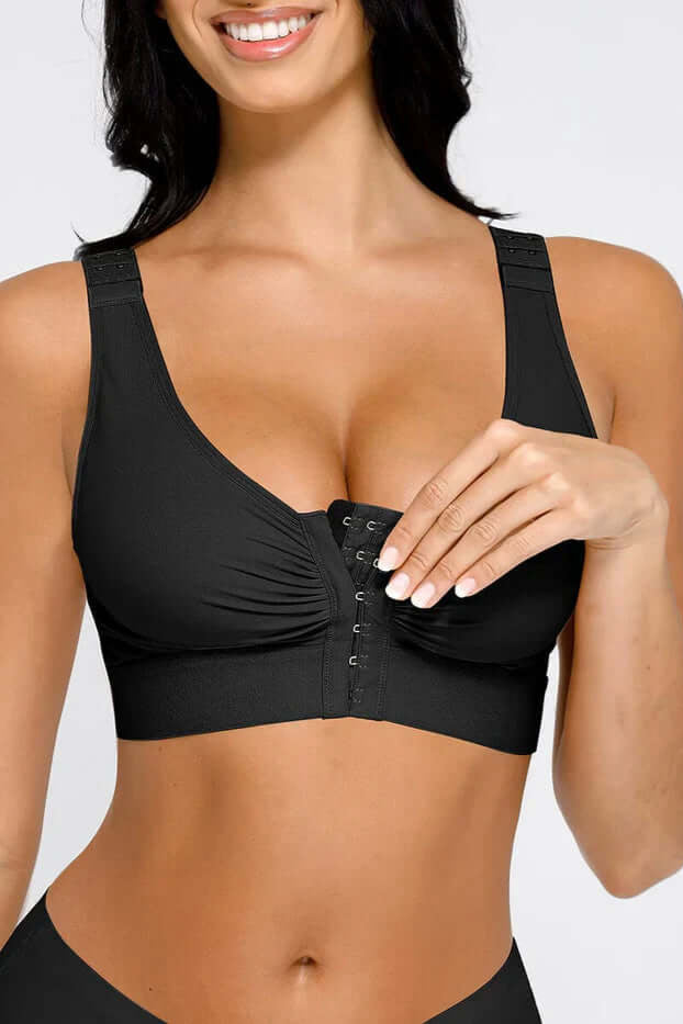 Adjustable Straps Front Closure Breast Support Post-Surgery Shaper Bra