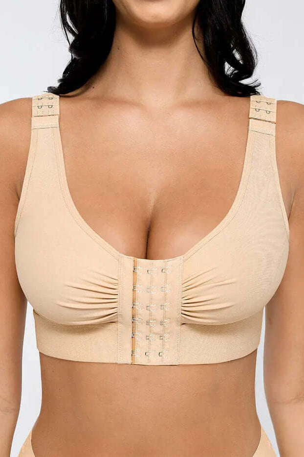 Adjustable Straps Front Closure Breast Support Post-Surgery Shaper Bra