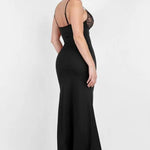 Tummy Control Deep-V Lace Built In Shapewear Maxi Dress