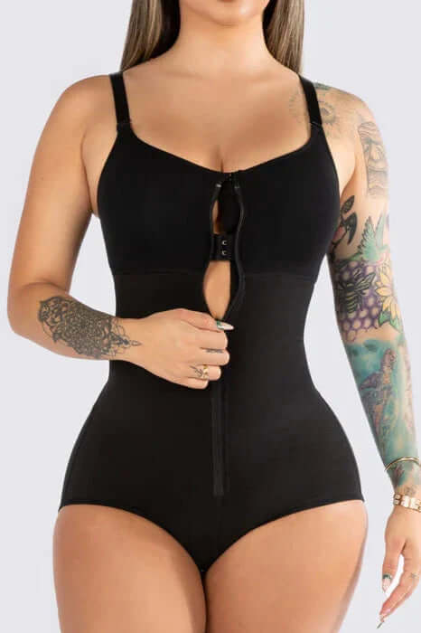 Zip & Clip Snatched Bodysuit Shapewear Tummy Control Buttlifting Power