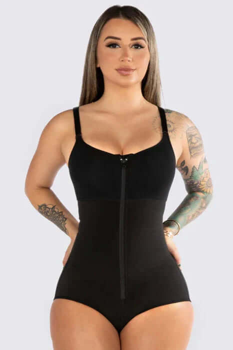 Zip & Clip Snatched Bodysuit Shapewear Tummy Control Buttlifting Power