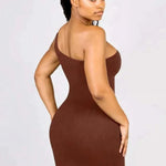 Tummy Control One Shoulder Shaping Dress