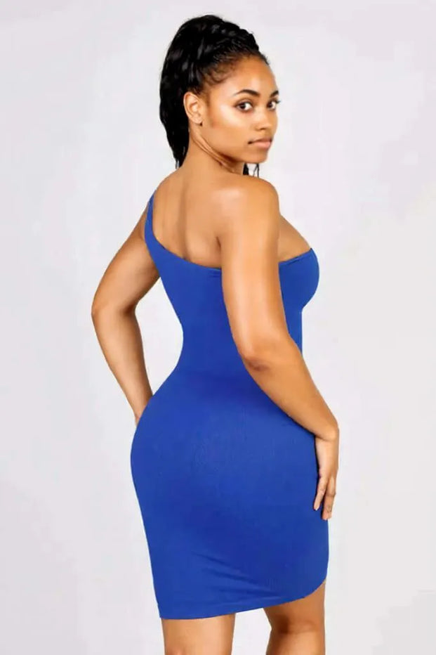 Tummy Control One Shoulder Shaping Dress