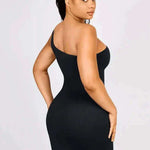 Tummy Control One Shoulder Shaping Dress