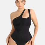 Asymmetrical One-Shoulder Bodysuit Shaper