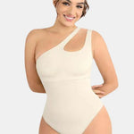 Asymmetrical One-Shoulder Bodysuit Shaper