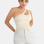 Asymmetrical One-Shoulder Bodysuit Shaper