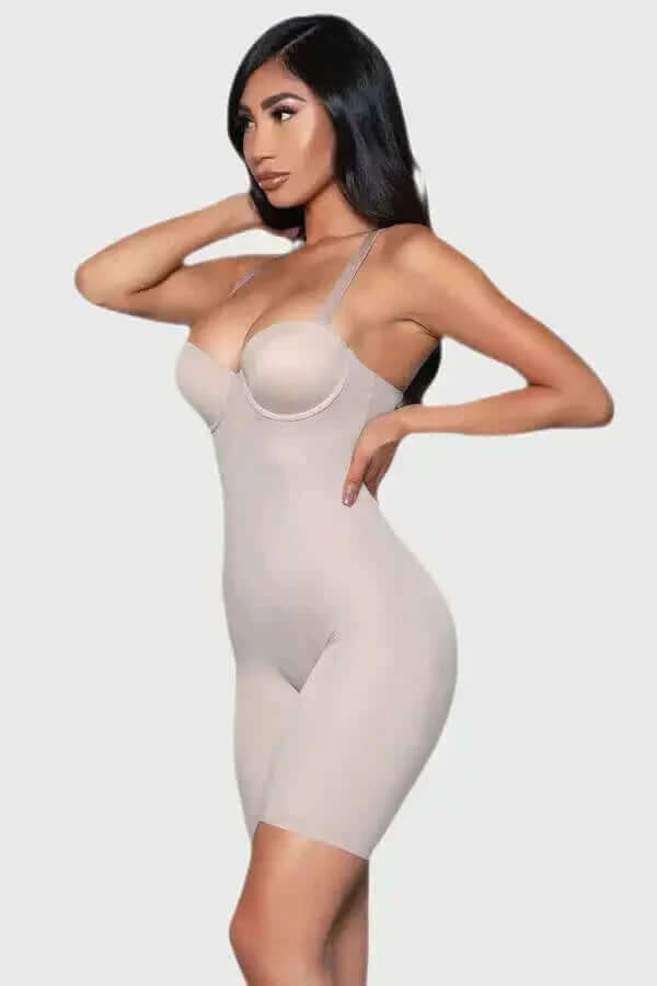 Seamless Full Body Shapewear with Push Up Built In Bra 