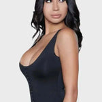 Tummy Control Hook Eye Closure Sleeveles Cami Shaper Top