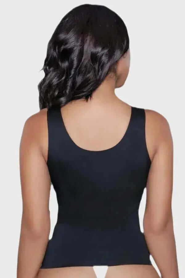 Tummy Control Hook Eye Closure Sleeveles Cami Shaper Top