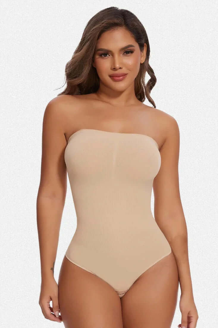 Multiway Straps Seamless Strapless Bodysuit Shapewear