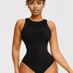 Crew Neck Sleeveless Seamless Thong  Bodysuit Shapewear